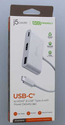 J5 Create USB-C to HDMI & USB Type-A With Power Delivery