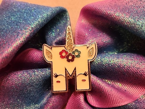 JOJO BOW -M Unicorn Initial (sparkly blue and purple) - Picture 3 of 8