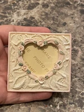 2.5” Square w/Heart And Rose Design Mini Photo Frame