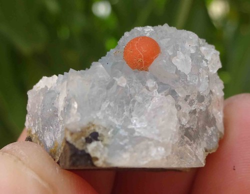 RED FLUORITE ON QUARTZ MATRIX BASE # 11 - Picture 3 of 3
