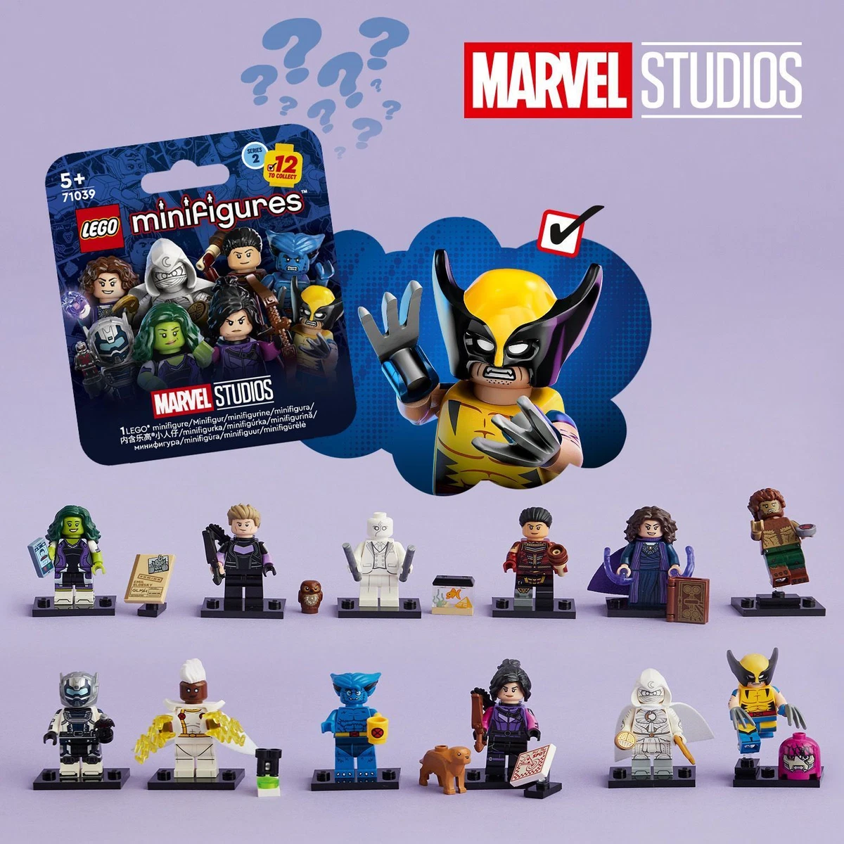 Marvel LEGO Minifigures Series 2 71039 Moon Knight SUPPLIED IN GRIP SEAL BAG