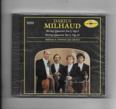 Darius Milhaud String Quartet No. 1 Op. 5 String Quartet No. 2 Op. 16 CD NEW