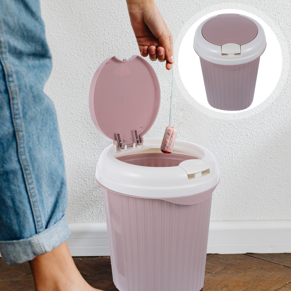 Plastic Trash Can Lid for Bedroom or Indoor Waste Bin  -image