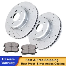 Front Drilled Brake Rotors Pads Kits Fit Chrysler 300 V6 Dodge Charger RWD 320mm