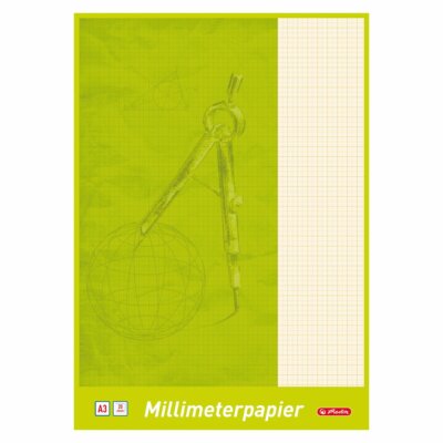 5x Herlitz Millimeterblock Millimeterpapier DIN A3   20 Blatt 690305