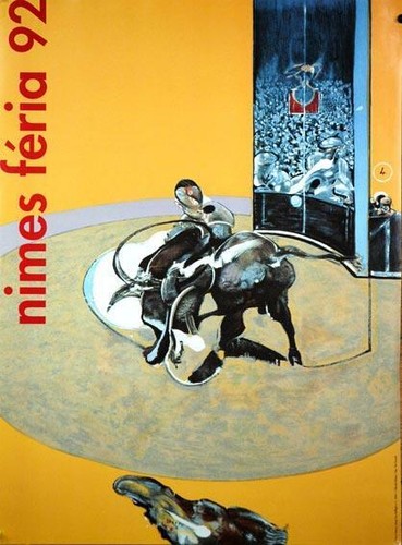 FRANCIS BACON AUTHENTIC ORIGINAL SERIGRAPHIE PRINT FOR FERIA NIMES 1992 - Picture 2 of 7