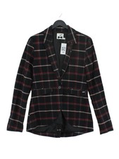 Volcom Women's Blazer M Grey Checkered Cotton With Elastane, Polyester Overcoat