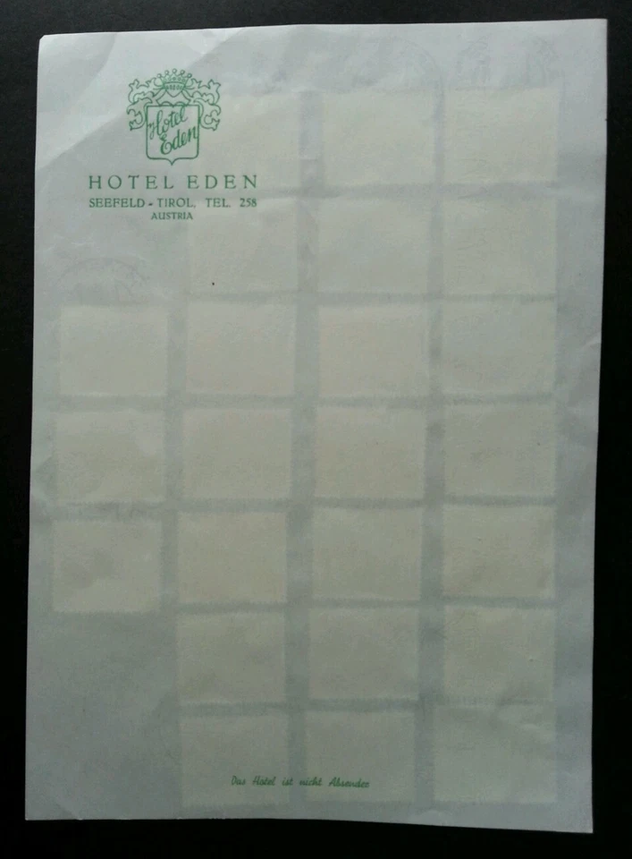 Austria Building Series 1963 Architecture (stamp on info sheet) *rare *see scan - Image 2 of 4