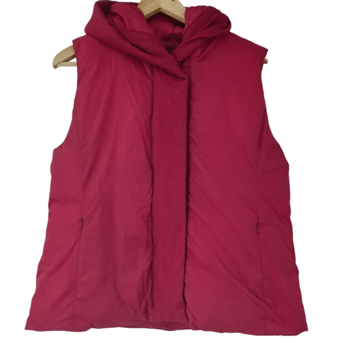 Eileen Fisher Red Down Puffer Vest Size 