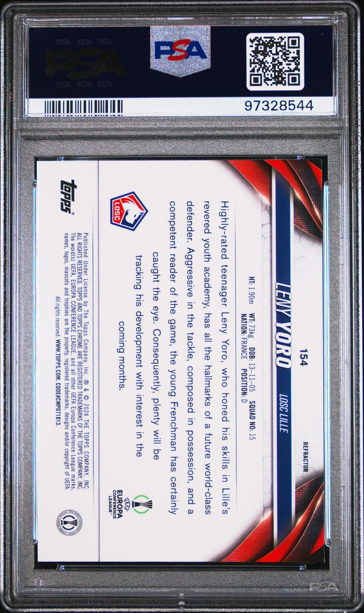 OBCリヴァイWINEER 2023-24 Topps Chrome UEFA Club Competitions - Leny Yoro #154