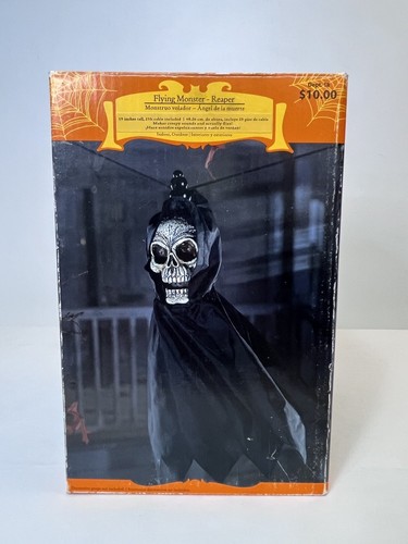 Animated Halloween Prop Flying Monster Reaper in Box Works! - Picture 5 of 8