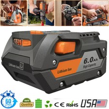 PACK For Ridgid Tools R840087 6 Ah Lithium Battery Rigid 18 Volt R840085 R840083