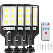 4PCS Outdoor Solar Wall Light LED Motion Sensor Bright Flood Street Lamp 3 Modes