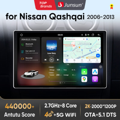 11,5'' 256GB für Nissan Qashqai J10 Android 13 Autoradio CarPlay DAB+GPS Navi 4G