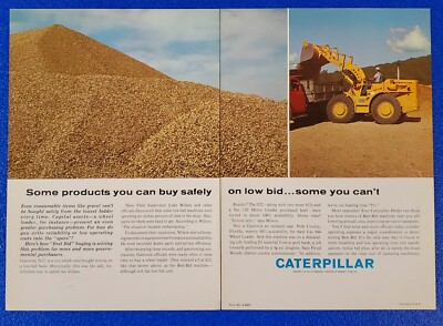 #ad 1964 CATERPILLAR 922A WHEEL LOADER ORIGINAL PUBLIC WORKS AD SHIPS FREE USA ICON $14.99