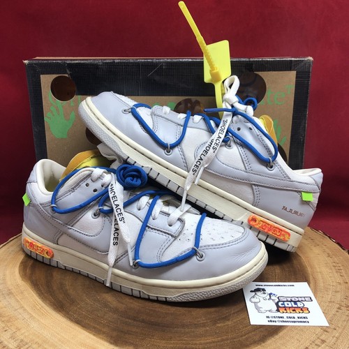 Nike Dunk Low Off White Lot10 DM1602-112 Sz 8.5 Travis SB high Jordan I IV V XI