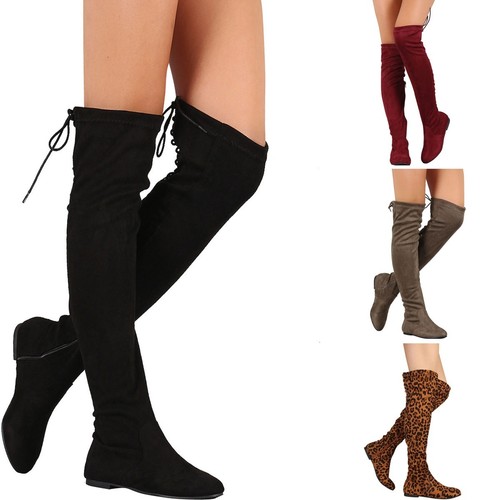 vegan suede over the knee boots