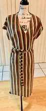 ZARA TRAFALUC METALLIC STRIPED MIDI DRESS  NEW