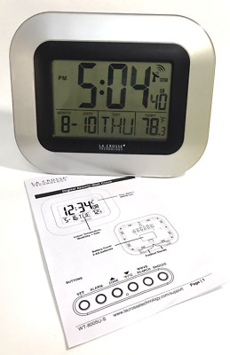 Atomic Digital Clock La Crosse Technology WT 8005U S Wall or Tabletop