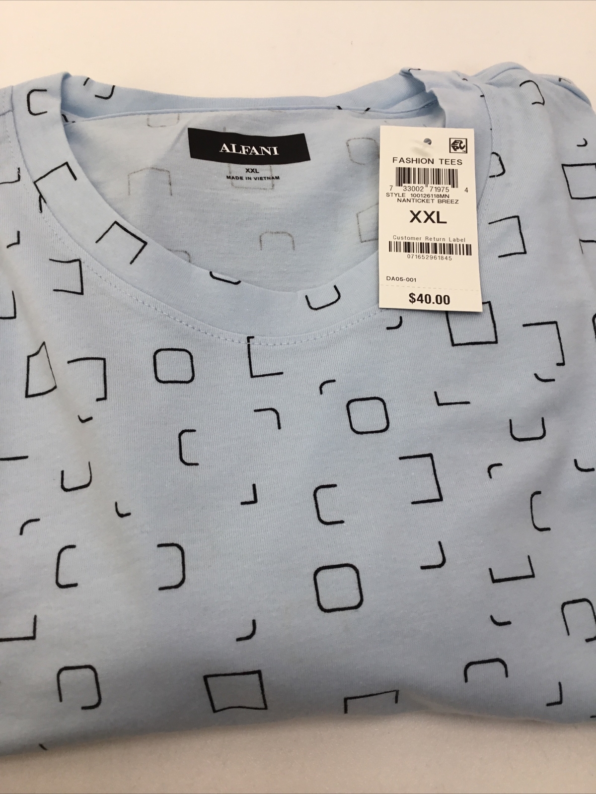 Мужская футболка Alfani с короткими рукавами, Nanticket Breeze,XXL