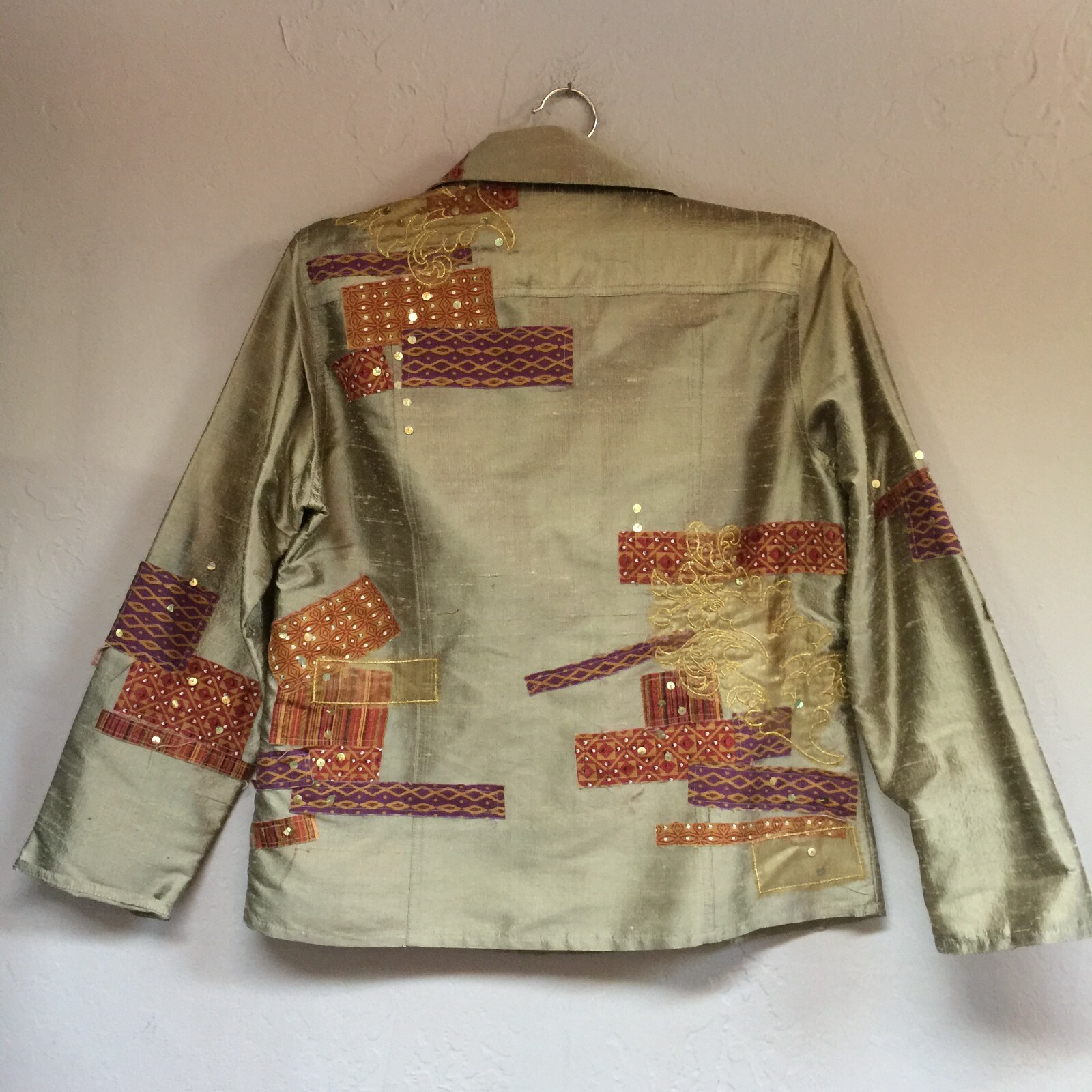 Ios Women's Small Patchwork Sequin Embellished Si… - image 2