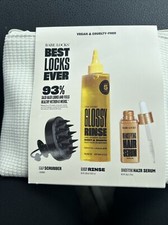 Babe Locks Best Locks Ever Set, Hair Serum Glossy Rinse Scalp Scrubber Bag