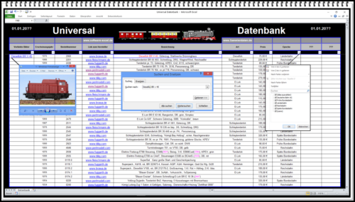 Sammlerdatenbank Datenbank für Ü-Eier Modelleisenbahn Miniaturen Fossilien Uhren - Afbeelding 1 van 2