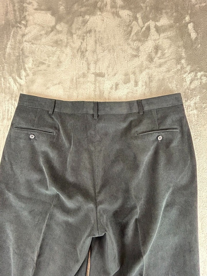 Men's Black Corduroy Dress Pants Size 42x30 Pleated eBay