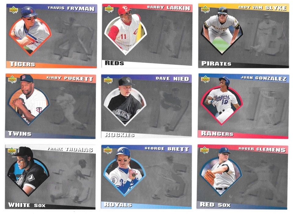 1993 Upper Deck Diamond Gallery Baseball Trading Cards / Choose #s 1-36 / mb30 - Image 3 of 4