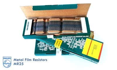 10 Ohm – 412 Ohm (Ω) 0.25W High Precision Metal Film Resistors Philips (20 pcs) - Image 1 of 3