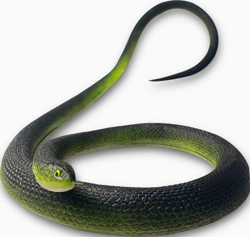 Serpiente de goma realista de 1 pulgada de grosor - Ideal para bromas, disfraces y defensa de jardín Foto 3 de 4