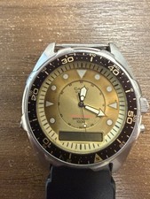CASIO FISHING GEAR AMW-703 Ana-Digi Quartz Black Dial Watch for