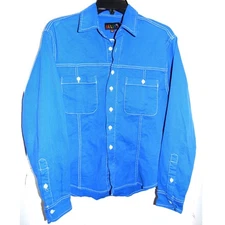 Denim shirt Women's XS Delia’s Blue Jean Jacket Oversized Stretch button up