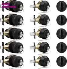 Entry Door Knob Keyed Alike with Single Cylinder Deadbolt 5 Oil Rubbed Bronze 