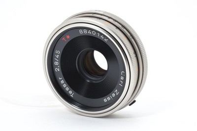 【週末値引】CONTAX CarlZeiss Tessar 2.8/45 T* Rare [Almost Unused] Contax Carl Zeiss Tessar T 45mm f/2.8 MMJ 100