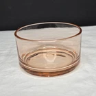 Vintage Pink Depression Glass Bowl Mid Century Modern Glass