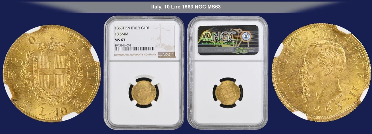 Gold 1863 Year Italian, Sammarinese & Vatican Coins for sale | eBay