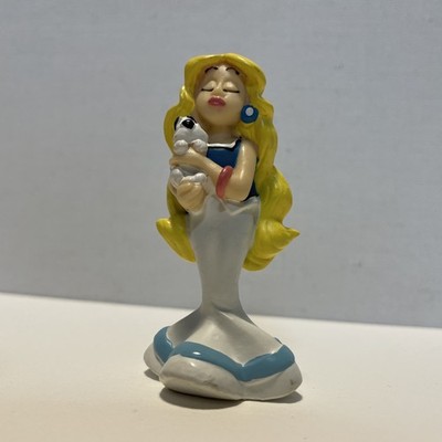 1997 VINTAGE PLASTOY ASTERIX Falbala and Idefix PVC 2.5'' MINI FIGURE