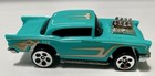 2000 Hot Wheels '57 Chevy Bel Air Turquoise w Metal Base
