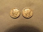 2 1930 Mercury Dimes. VF/XF