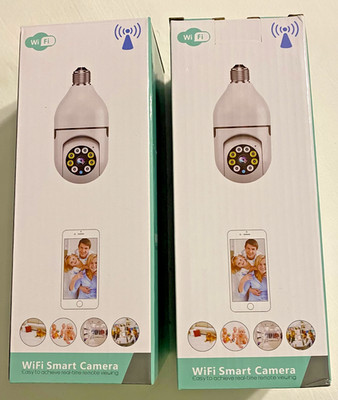 2 Wi-Fi Smart Camera Bulbs, Compatible With Alexa New in Box