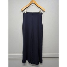 Quince Ultra Stretch Navy Blue Wide Leg Ankle Pants Size Small