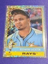 2025 Topps Heritage - Chrome Silver Sparkle Refractor #390 Edwin Uceta