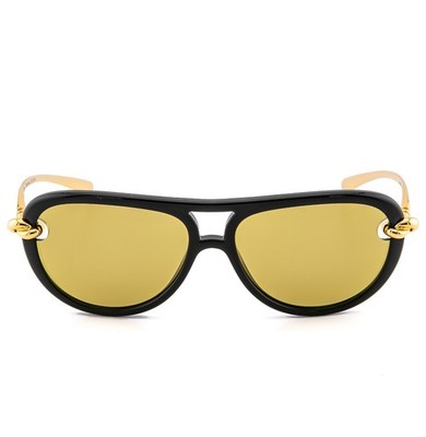 BOTTEGA VENETA 1418 KNOT Pilot BV1418S Gold Black Unisex Metal