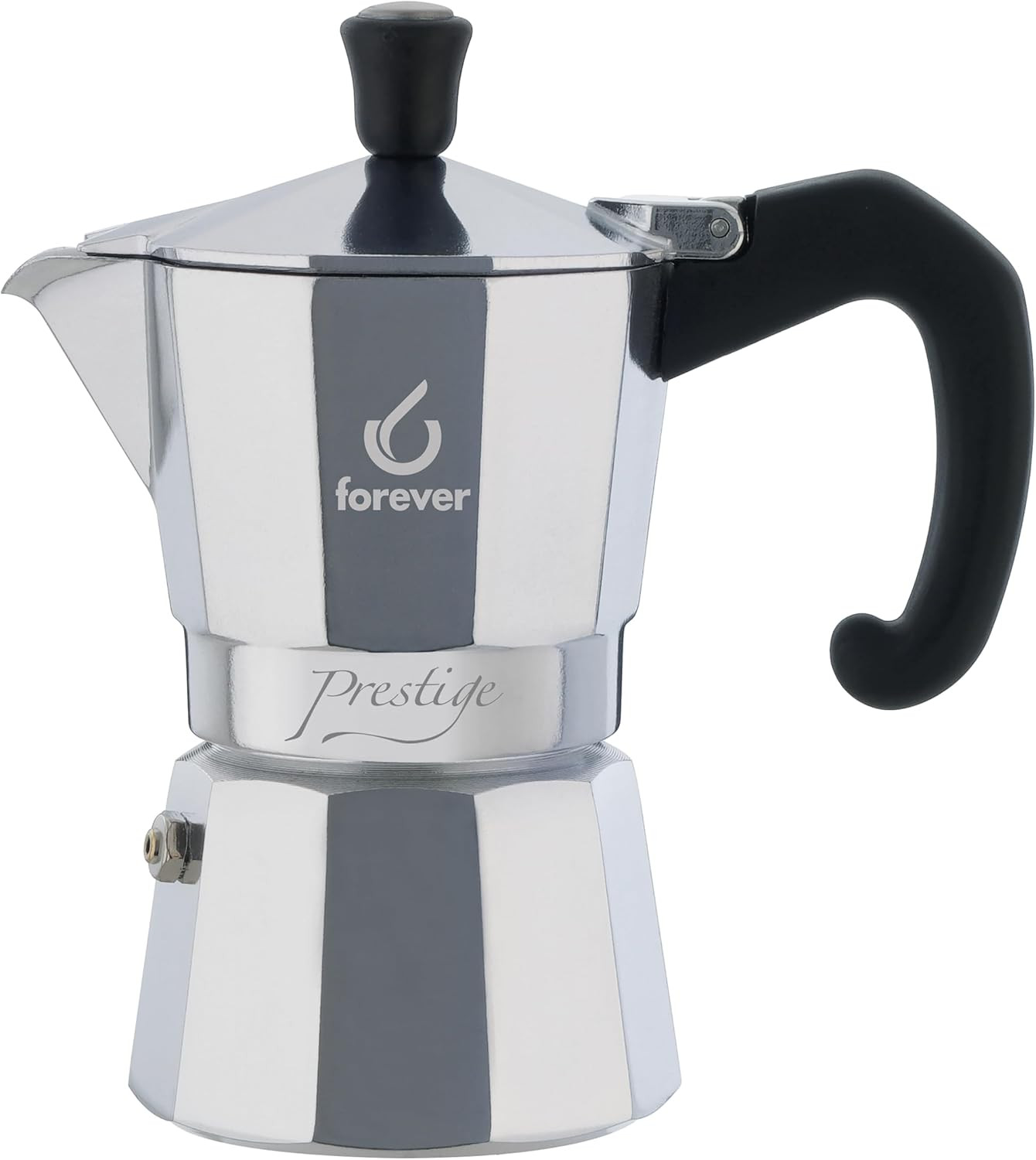 Caffettiera Moka 2 Tazze Alluminio, Miss Moka Prestige, Caffettiera Moka per Cas