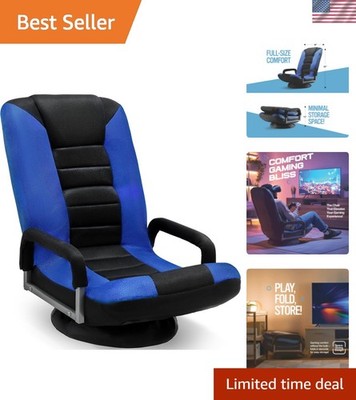 Swivel Floor Gaming Chair - Video Lounger Enjoy 6 Different Positions, Adjust...