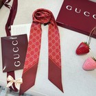 Gucci GG Printed Lightweight Double-Sided Red Silk Ribbon 2 x 47 in — photo 5