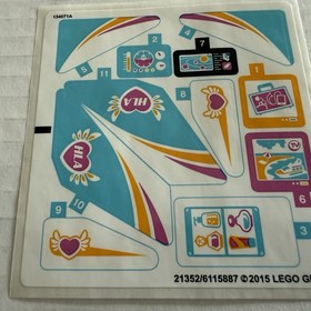LEGO STICKER SHEET 41100 Friends Heartlake Private Jet New & Genuine unused