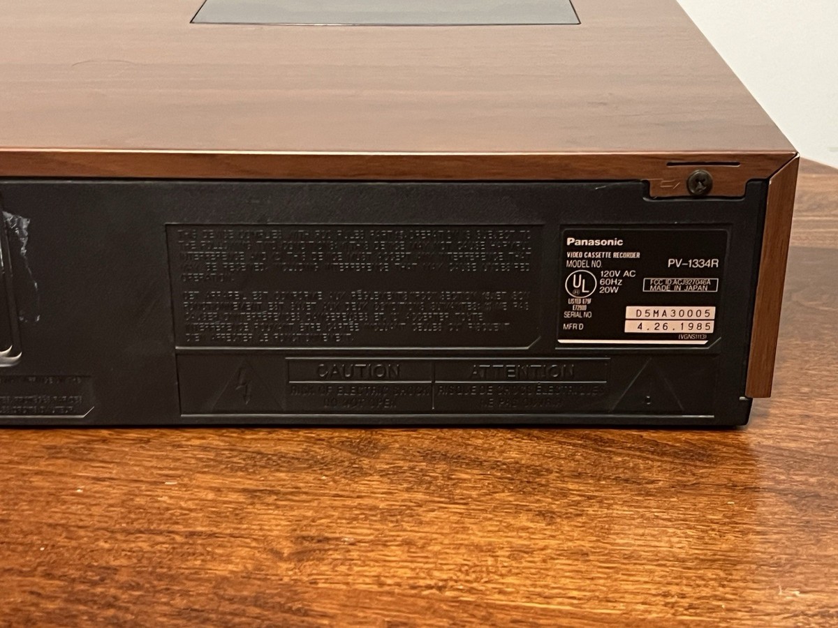 Vintage 1985 Panasonic Omnivision VCR PV-1334R W/ Remote & Manual