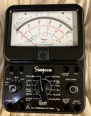 Simpson 260 Series 7M Analog Multimeter Vintage Meter Restored and Tested